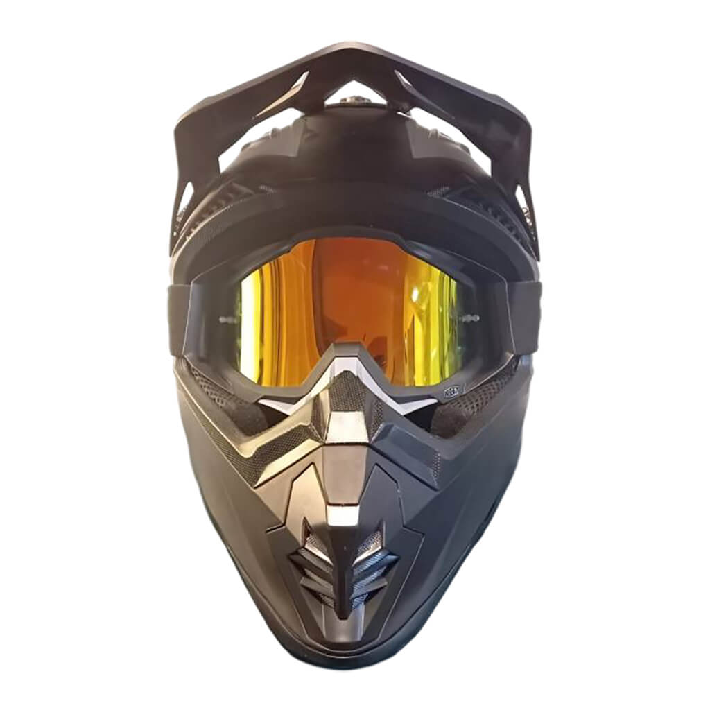 Helmet_913-motor-quad-cross-atv_02 | EcoWay Скутери Full-face motocross helmet with amber visor and angular design